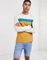 Thumbnail for your product : ASOS DESIGN long sleeve t-shirt with colour block panels