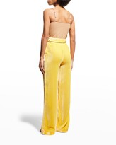 Thumbnail for your product : SLEEPING WITH JACQUES Velvet Wide-Leg Pants
