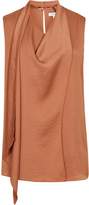 Thumbnail for your product : Reiss Claire Drape-Detail Sleeveless Top