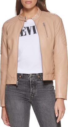 Levi's womens Faux Leather Motocross Racer Jacket (Standard and Plus)