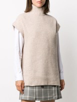 Thumbnail for your product : Ganni High-Neck Short-Sleeve Jumper