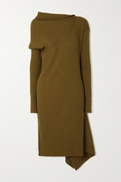 Thumbnail for your product : Marques Almeida Asymmetric Ribbed Merino Wool Midi Dress