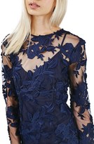 Thumbnail for your product : Topshop Women's Floral Applique Long Sleeve Midi Dress