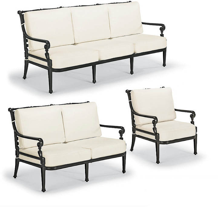 Frontgate Carlisle Seating Replacement Cushions Rain Peacock Curved