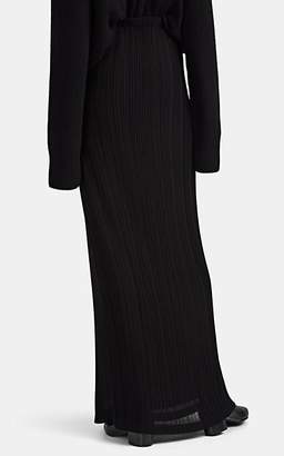 The Row Women's Plissé Chiffon Wrap Skirt - Black