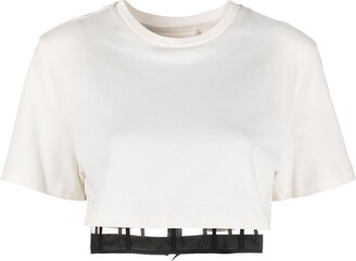 Alexander McQueen Corset cropped T-shirt