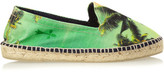 Thumbnail for your product : Manebi Wild Palms printed canvas espadrilles