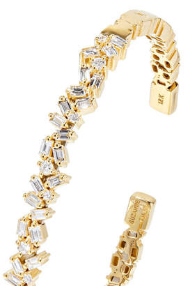 Suzanne Kalan 18-karat Gold Diamond Cuff