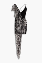 Thumbnail for your product : IRO Lusk zebra-print silk-voile and cady mini dress