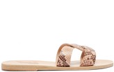 Thumbnail for your product : Ancient Greek Sandals Desmos Python-effect Leather Slides - Pink Multi