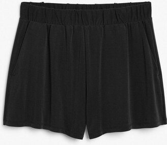 Monki High waist wide leg super soft shorts