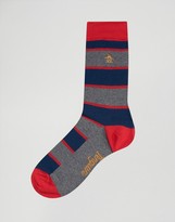 Thumbnail for your product : Original Penguin 3 Pack Socks Mixed Stripe