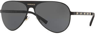 Versace Men's Medusa Head Aviator Sunglasses