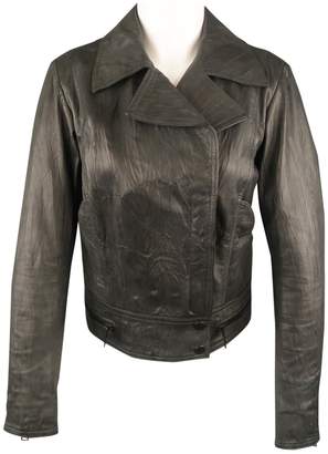 Womens Gray Leather Jacket - ShopStyle