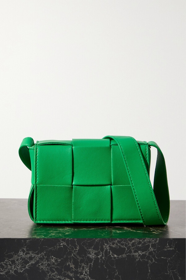 Bottega Veneta Cassette Mini Intrecciato Leather Shoulder Bag - Green -  ShopStyle