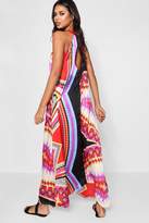 Thumbnail for your product : boohoo Bohemian Scarf Print Hanky Hem Maxi Dress