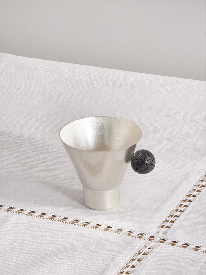 Natalia Criado - Lava Silver-plated And Lava Stone Cup - One size