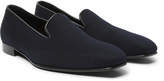 Thumbnail for your product : Anderson & Sheppard - + George Cleverley Leather-Trimmed Cashmere Slippers