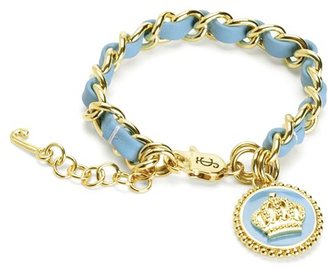 Juicy Couture Status Coin Leather & Chain Bracelet