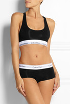 Thumbnail for your product : Calvin Klein Underwear Modern racer-back stretch cotton-blend soft-cup bra