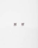 Thumbnail for your product : Julien David White Diamond Short Pierce Studs Silver Size: One Size