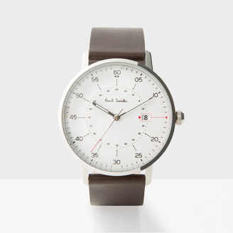 Paul Smith Men's White And Brown 'Gauge' Watch