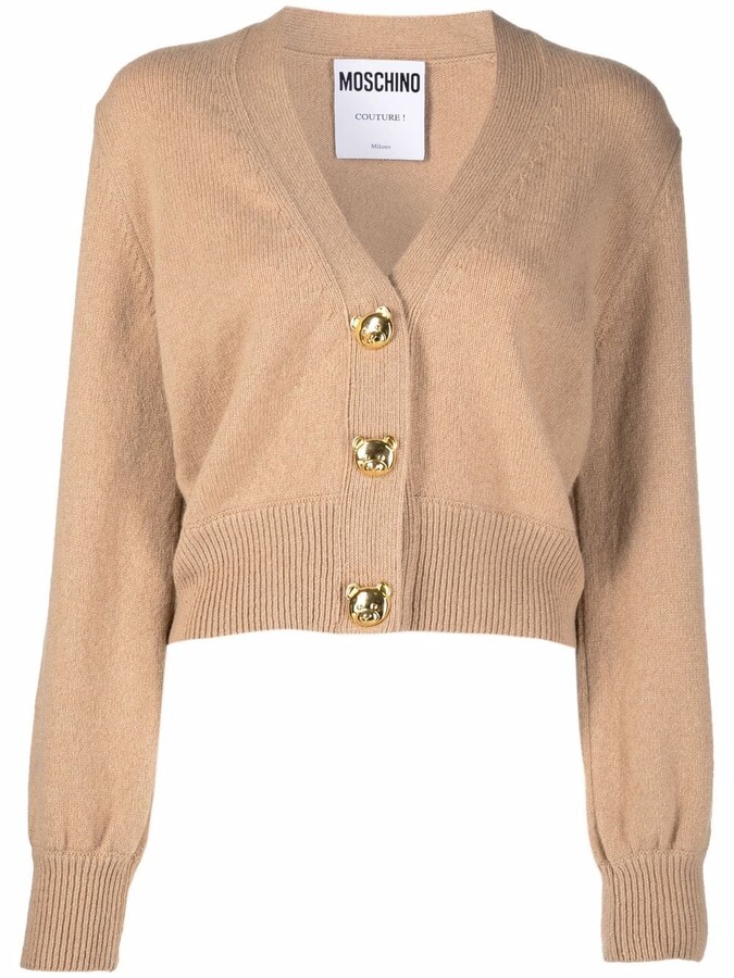 gold cropped cardigan
