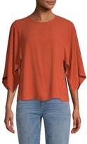 Thumbnail for your product : Eileen Fisher Cape Sleeve Silk Top