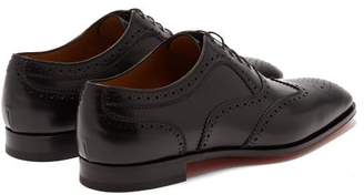 Christian Louboutin Cousin Platerissimo Leather Brogues - Mens - Black