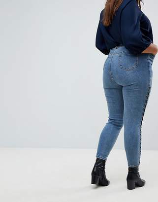 New Look Plus Curve Skinny Lace Up Jean