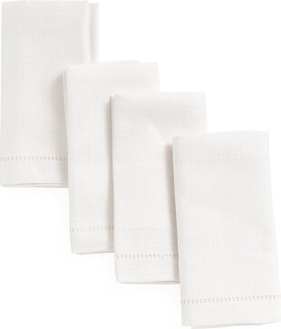 TJMAXX Set Of 6 Lurex Hemstitch Napkins