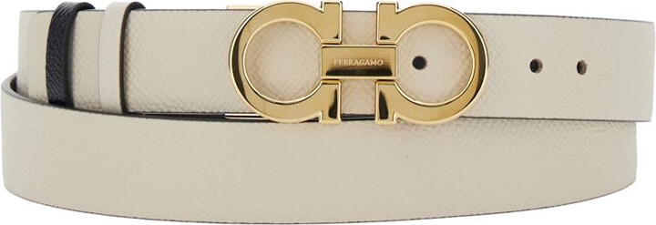ferragamo white belt