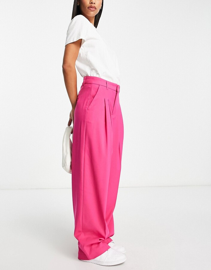 Bershka Women's Pink Trousers | ShopStyle AU