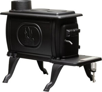United States Stove Company US Stove Company Rustic 900 Square Foot Clean Burning Cast Iron Log Wood Stove