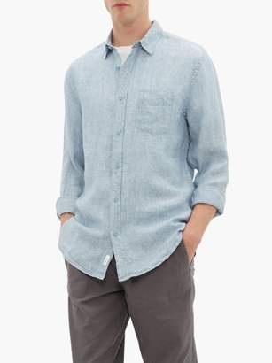 Onia Abe Linen Shirt - Mens - Blue