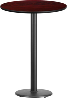 Latitude Run Carrus 24'' Round Laminate Table Top with 18'' Round Bar Height Table Base