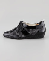 Thumbnail for your product : Sesto Meucci Tracy Perforated Patent Sneaker, Black