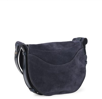 Isabel Marant Botsy Leather-Trimmed Suede Saddle Bag