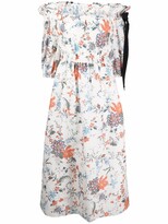 Thumbnail for your product : Erdem Augustus off-shoulder floral dress