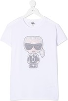 Thumbnail for your product : Karl Lagerfeld Paris TEEN Ikonik rhinestone-embellished T-shirt