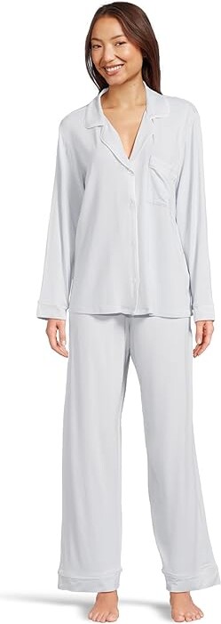 Eberjey Gisele - PJ Set Women's Pajama Sets Ice Blue/Ivory : XS, Modal/Spandex/Tencel