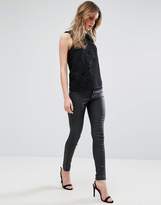 Thumbnail for your product : Warehouse Cut Out Floral Lace Top
