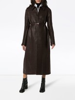 Thumbnail for your product : Bottega Veneta Belted Intrecciato Leather Coat