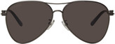 Thumbnail for your product : Balenciaga Gunmetal Pilot Navigator Sunglasses