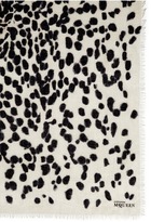Thumbnail for your product : Nobrand Big skull leopard print cashmere-silk scarf