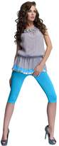 Thumbnail for your product : Ossa Fashion Women Cropped 3/4 Cotton Classic Leggings Basic Plain Capri Pants