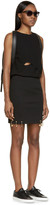 Thumbnail for your product : Versus Black & Gold Jersey Safety Pin Skirt