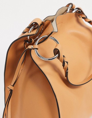 Rebecca Minkoff kate leather tote bag in tan