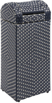 happimess Darla All-Weather Wicker/Metal Swing Top Hideaway Outdoor Trash Can