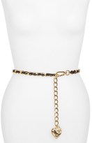 Thumbnail for your product : Tory Burch Leather & Chain Belt